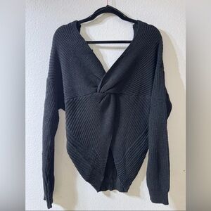 Fashion Nova Black V-Neck Sweater